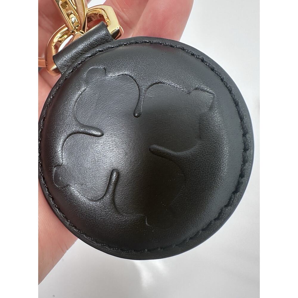 ⭐️ Marlene Birger Leather Round Key Ring Black/Brown/Gold NWT - Picture 6 of 7